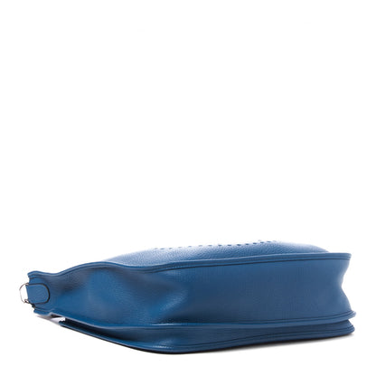 Hermes Taurillon Clemence Amazone Evelyne III GM Bleu de Galice 3 of 8