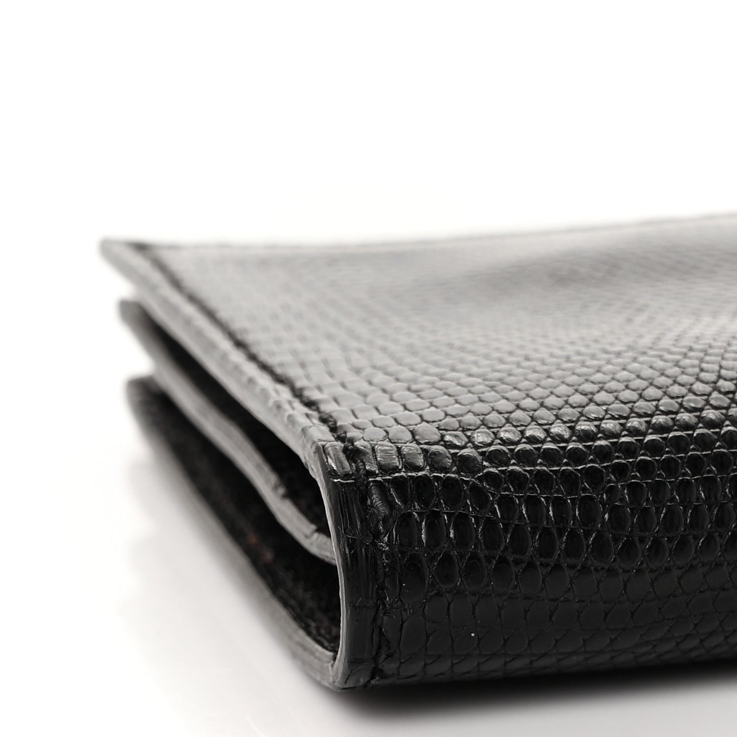 Niloticus Lizard Bearn Wallet Black