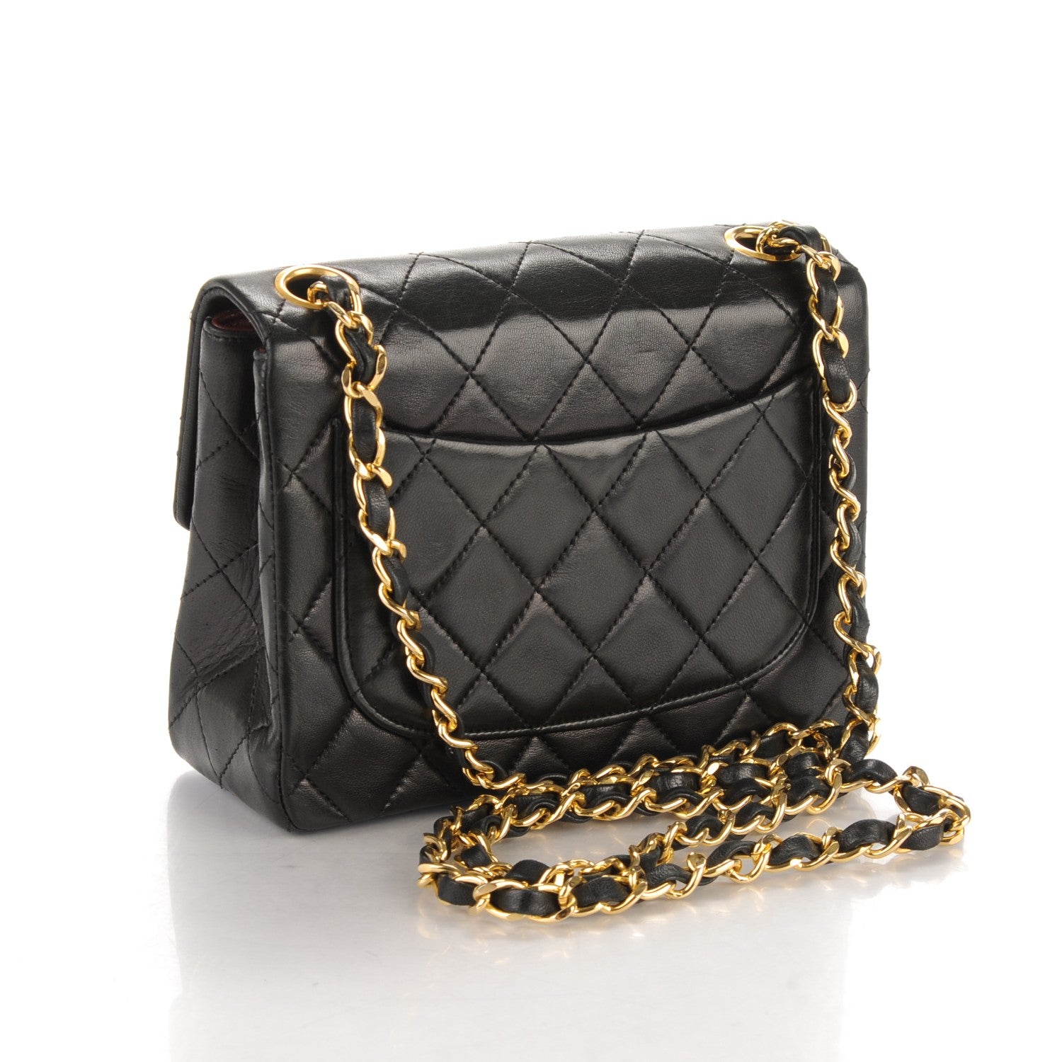Chanel Lambskin Quilted Mini Square Flap Black 3 of 8
