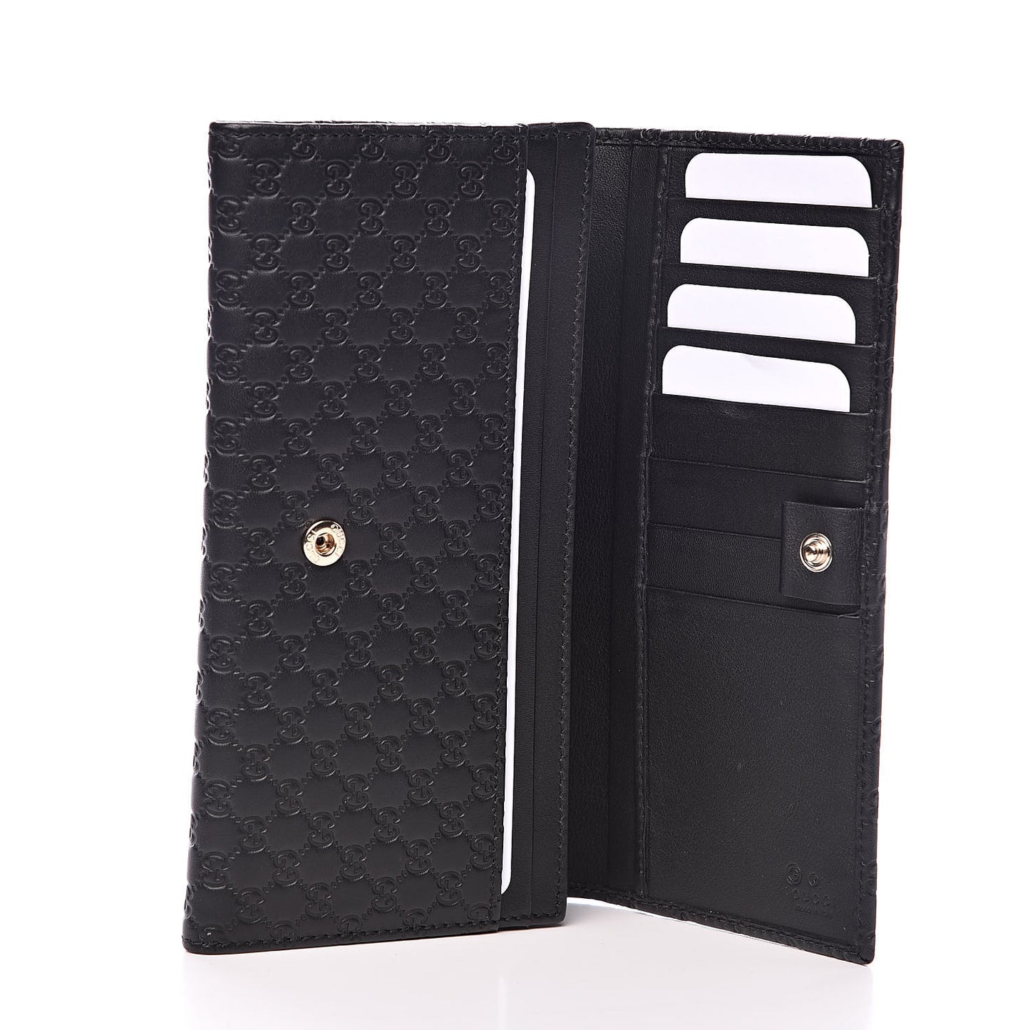 Soft Microguccissima Continental Wallet Black