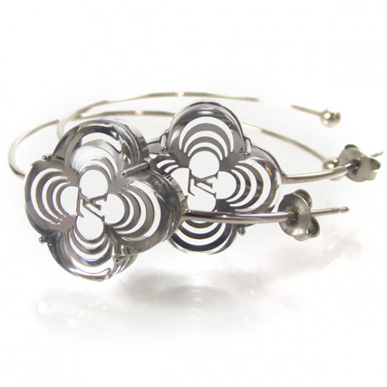 A La Folie Hoop Earrings Silver