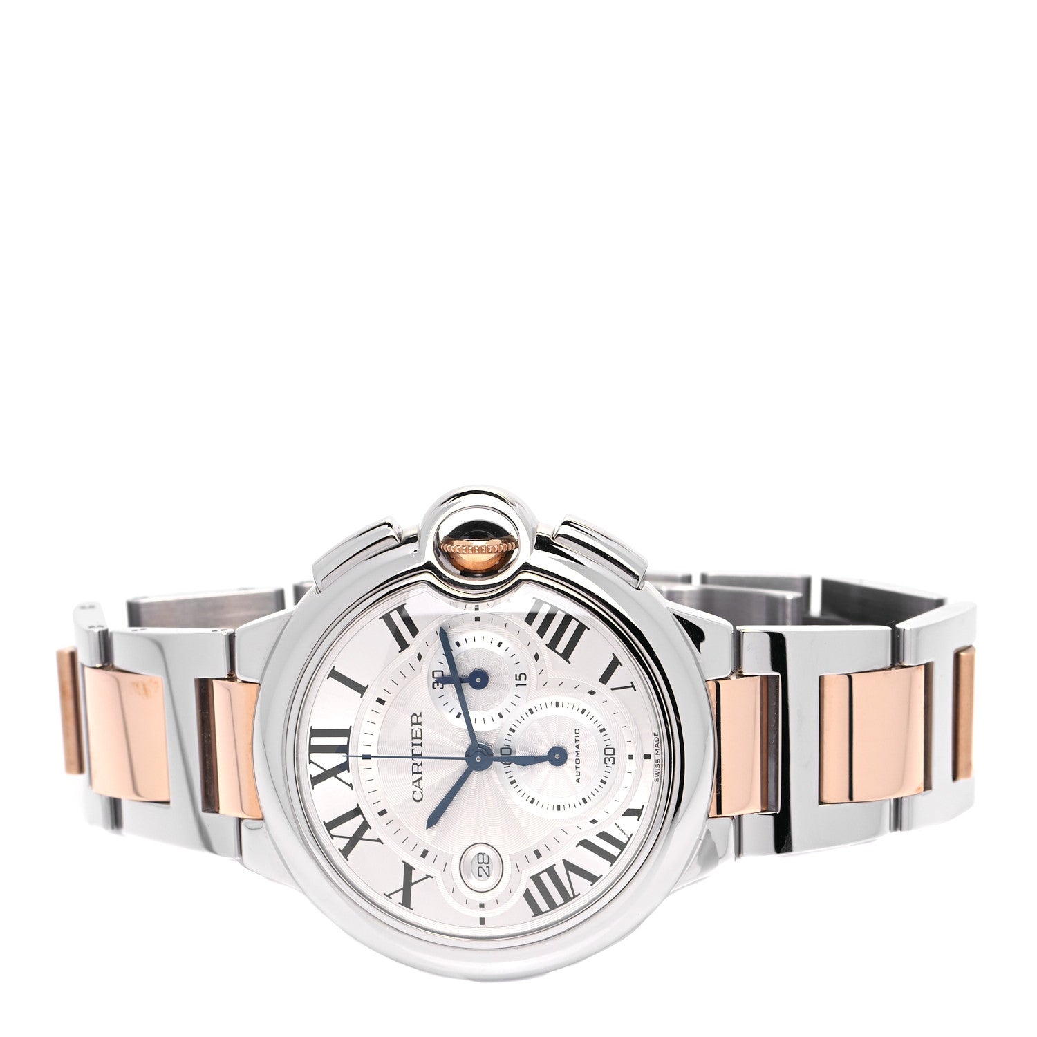 Cartier Stainless Steel 18K Yellow Gold 44mm Ballon Bleu De Cartier Chronograph Automatic Watch 2 of 4