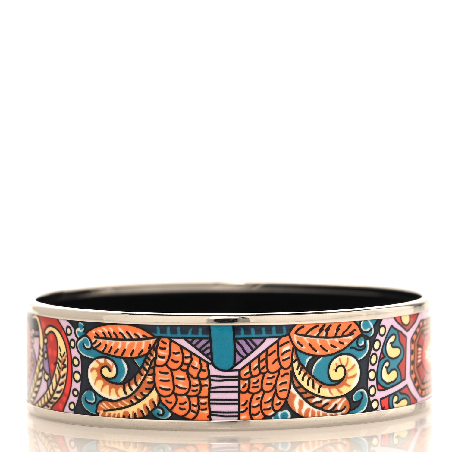 Hermes Enamel Printed Wide Bracelet 70 3 of 5