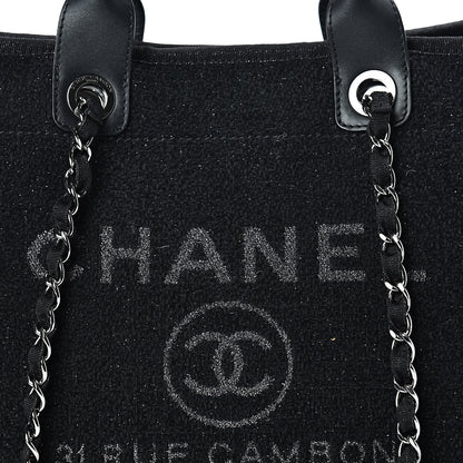 Chanel Lurex Boucle Medium Deauville Tote Black 8 of 11