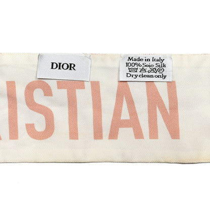 Christian Dior Silk Toile De Jouy Mitzah Scarf Pink 3 of 5