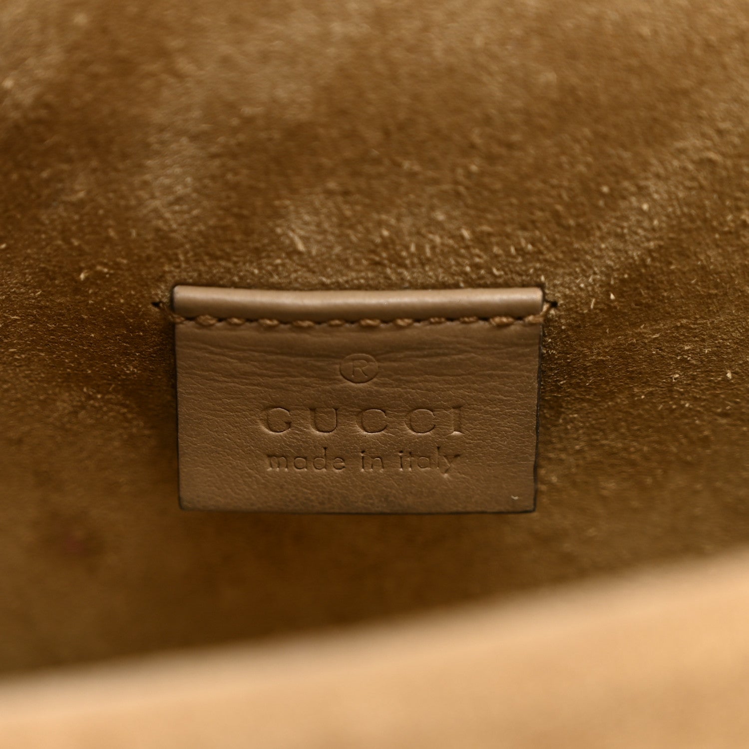Gucci GG Supreme Monogram Suede Crystal Small Dionysus Shoulder Bag Beige Ebony Taupe 6 of 11