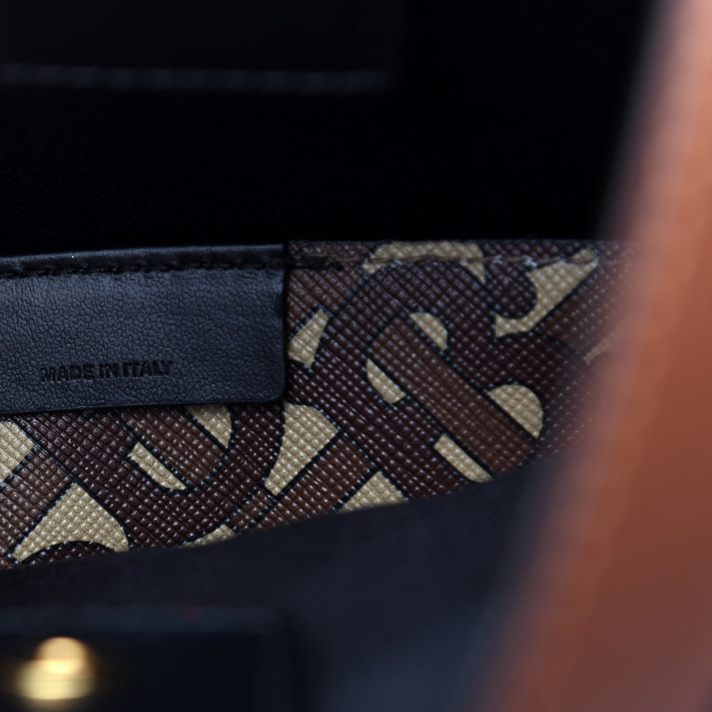 E-Canvas Monogram Stripe Book Tote Bridle Brown
