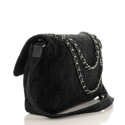 Chanel Denim Quilted Stretch Spirit Messenger Bag 3 of 8