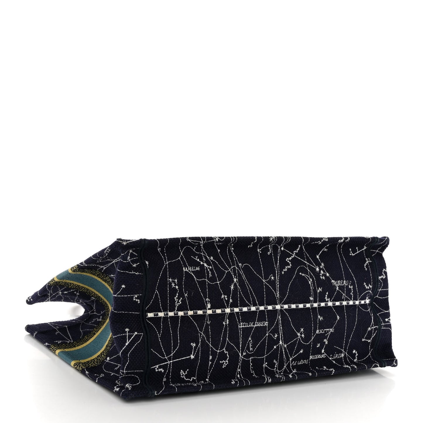 Canvas Embroidered Medium Zodiac Book Tote Blue Multicolor