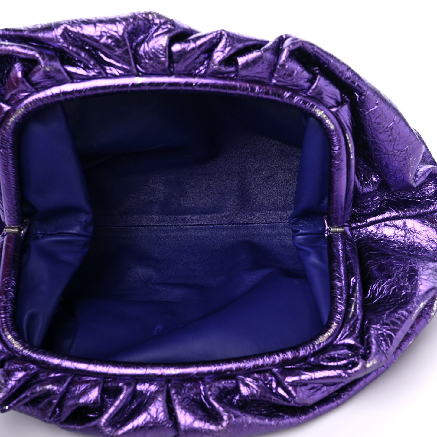 Metallic Crinkled Lambskin The Pouch Viola
