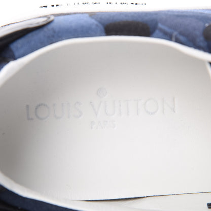 Louis Vuitton Mens Camouflage Front Row Low Top Sneakers 8.5 Blue 6 of 10
