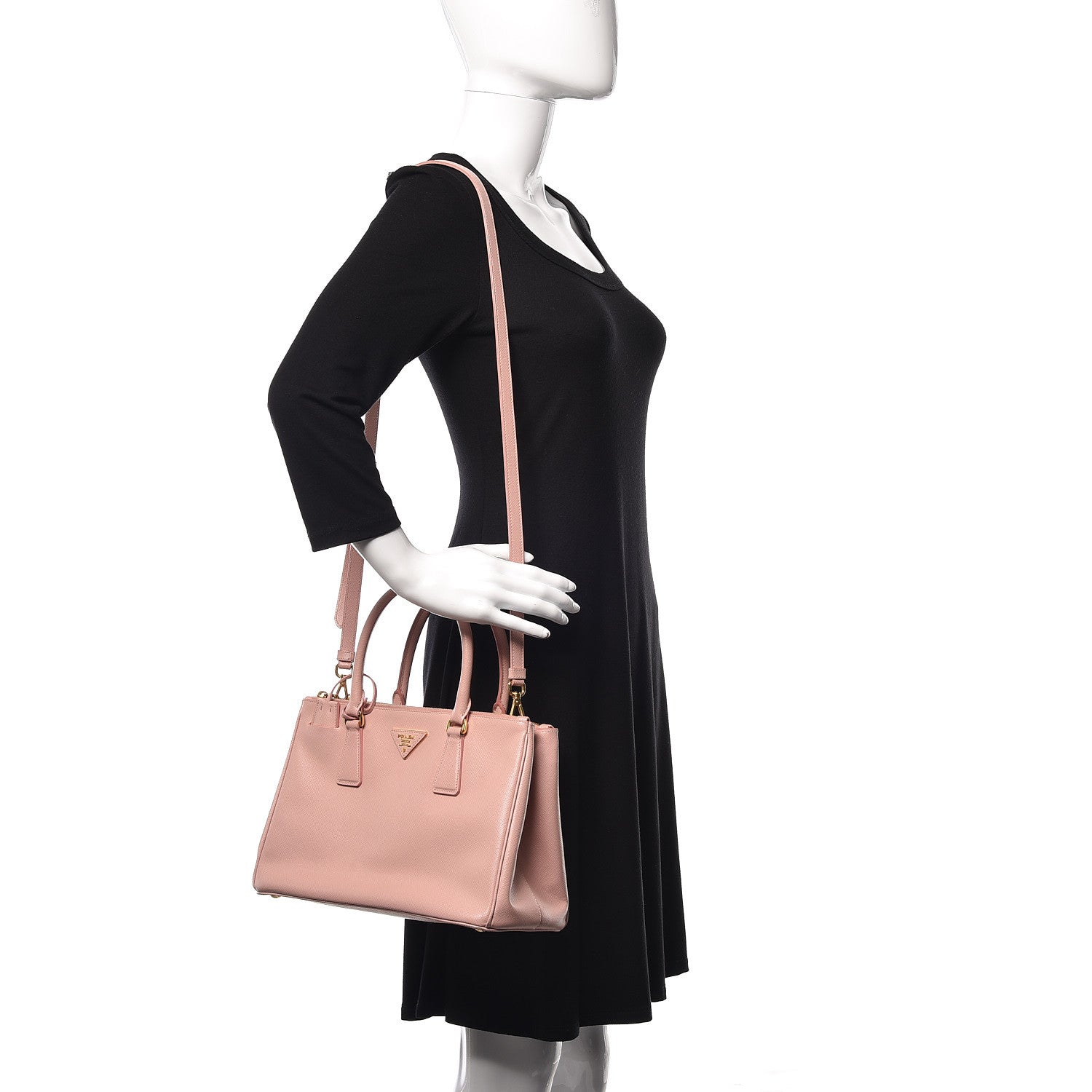 Prada Saffiano Small Galleria Double Zip Tote Orchidea 2 of 16