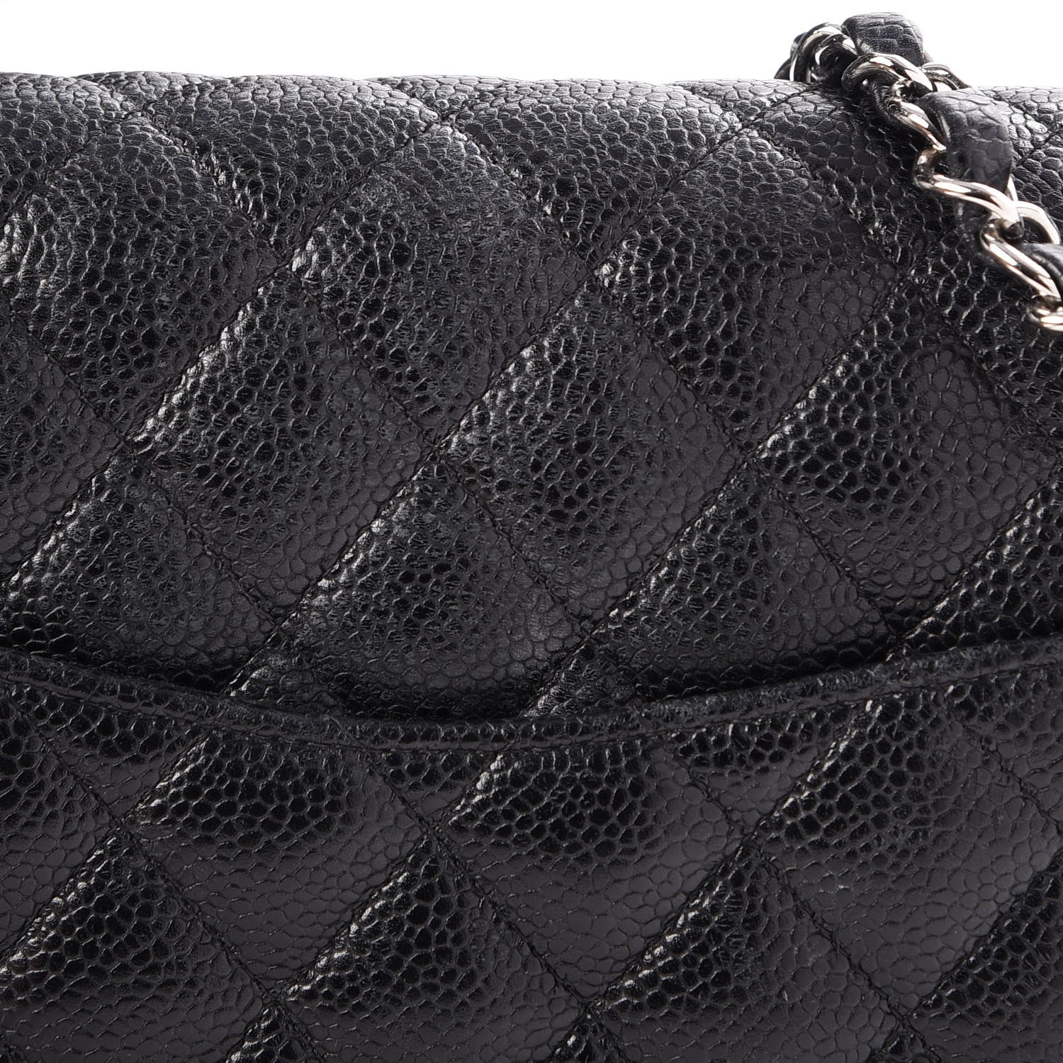 Chanel Caviar Quilted Medium Double Flap Black 23 of 26