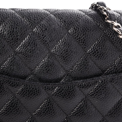 Chanel Caviar Quilted Medium Double Flap Black 23 of 26