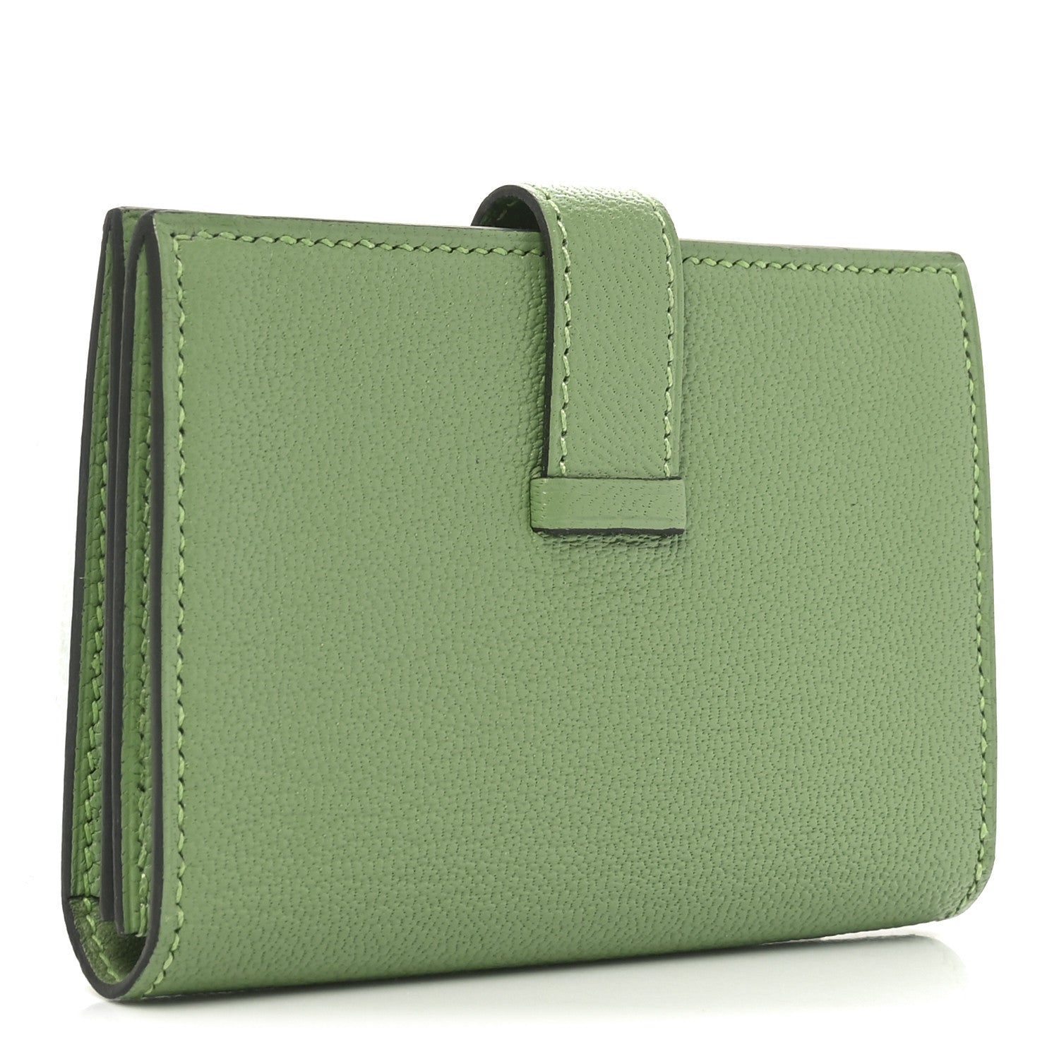 Hermes Chevre Mysore Bearn Card Holder Wallet  Vert Criquet 3 of 7