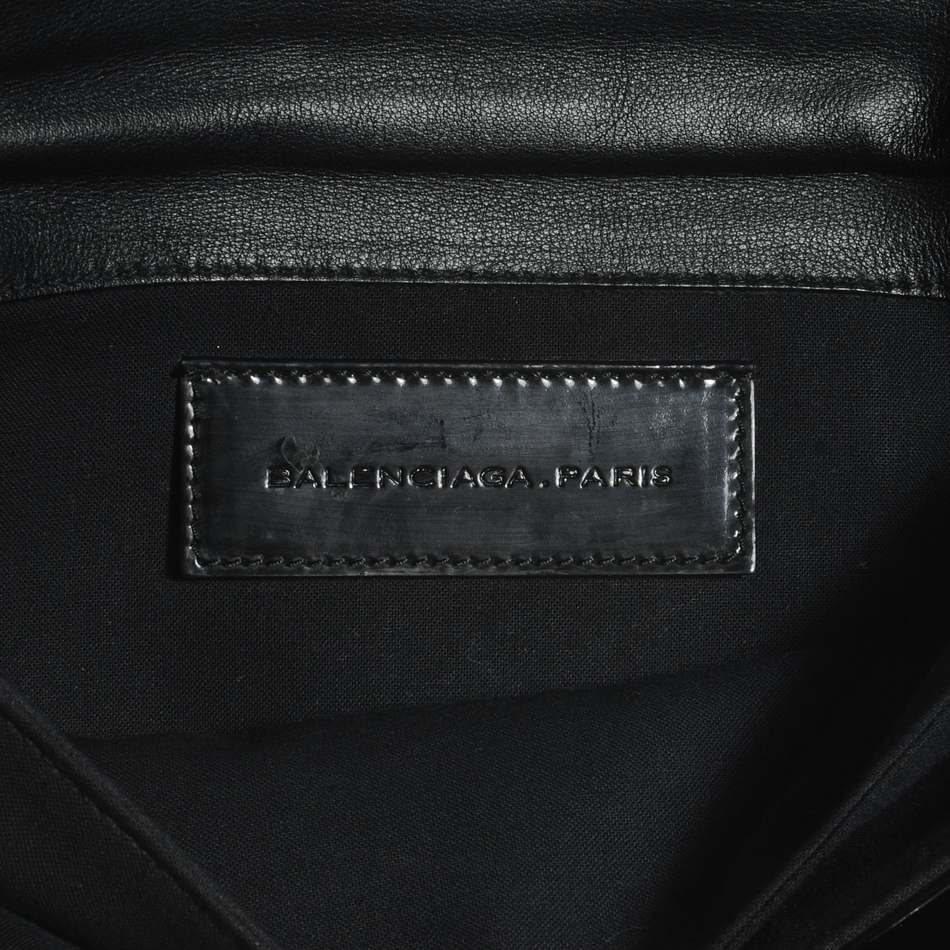 Balenciaga Patent Giant Envelope Clutch Black 6 of 7