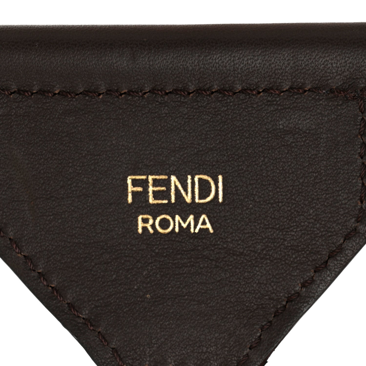 Fendi Ribbon Vitello Century FF 1974 Embroidered Adjustable Strap You Fango Rosa Confetto Chocolate 4 of 5