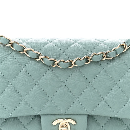 Chanel Caviar Quilted Medium Double Flap Dark Green 8 of 10