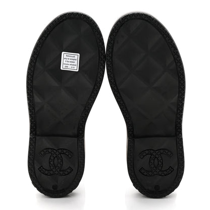 Chanel Caoutchouk CC High Boots 38 Black 6 of 8