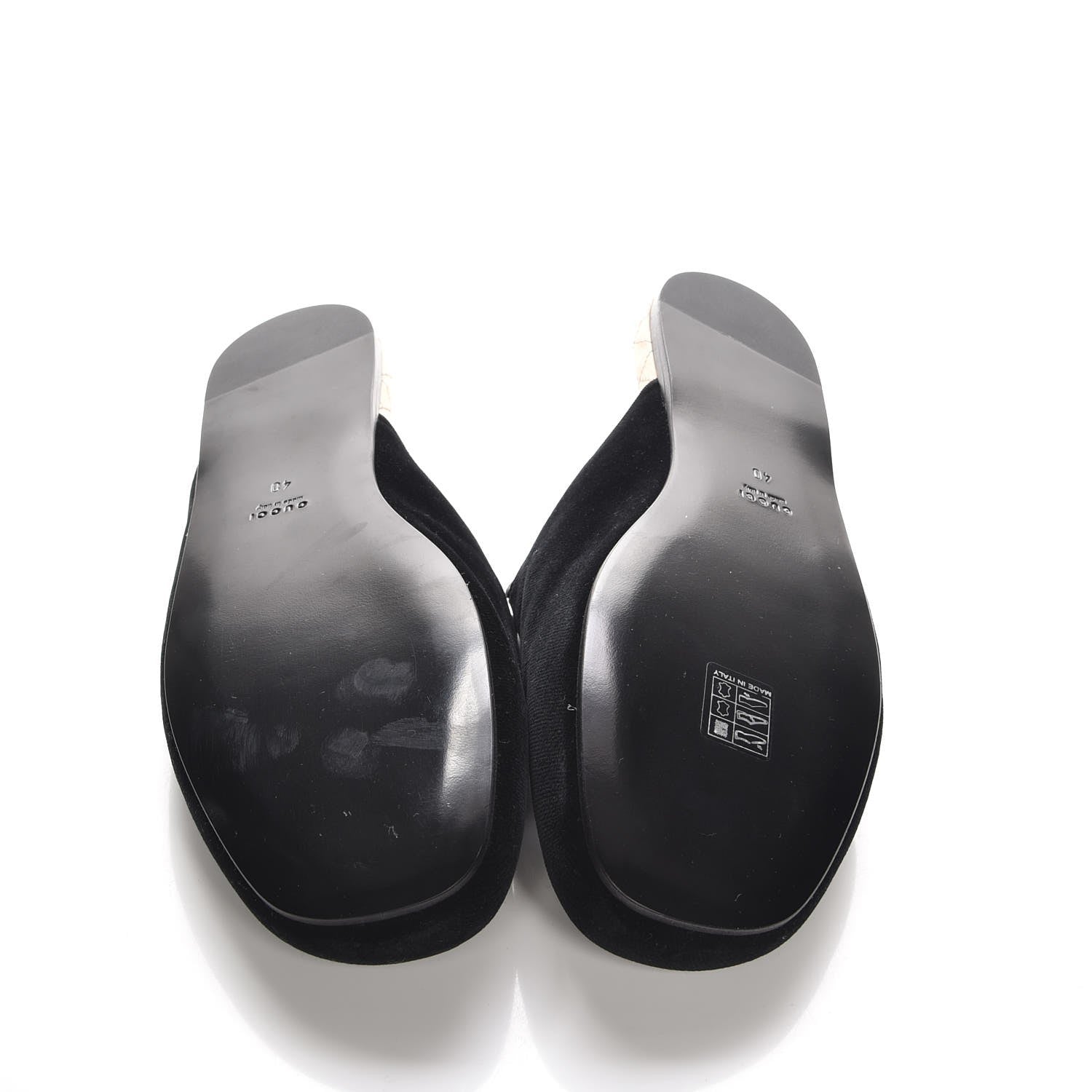 Gucci Velvet Embellished Evening Slipper 40 Black 5 of 7