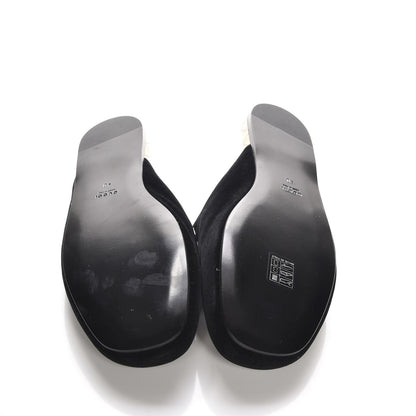 Gucci Velvet Embellished Evening Slipper 40 Black 5 of 7