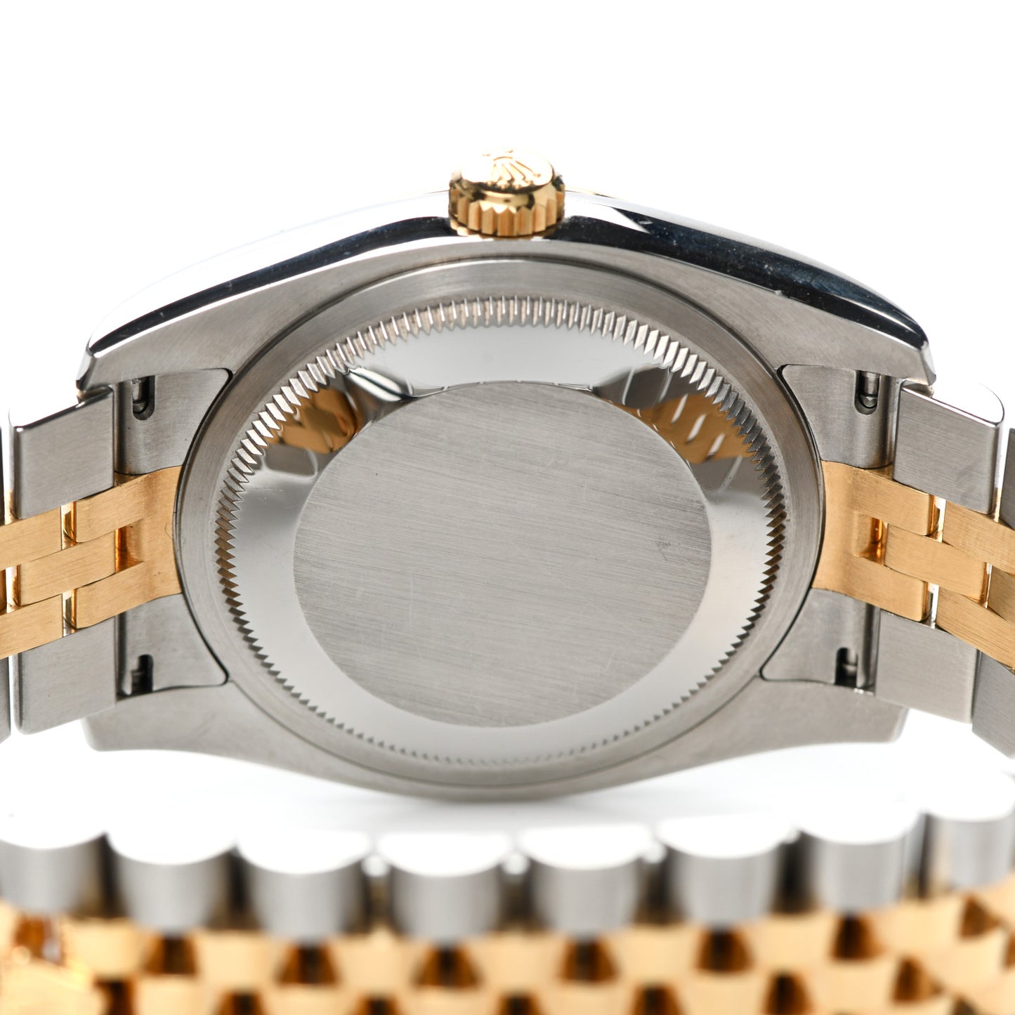 Stainless Steel 18K Yellow Gold 36mm Oyster Perpetual Datejust Watch Silver 116233