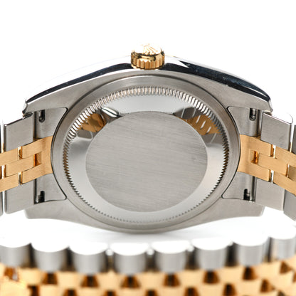 Rolex Stainless Steel 18K Yellow Gold 36mm Oyster Perpetual Datejust Watch Silver 116233 4 of 5