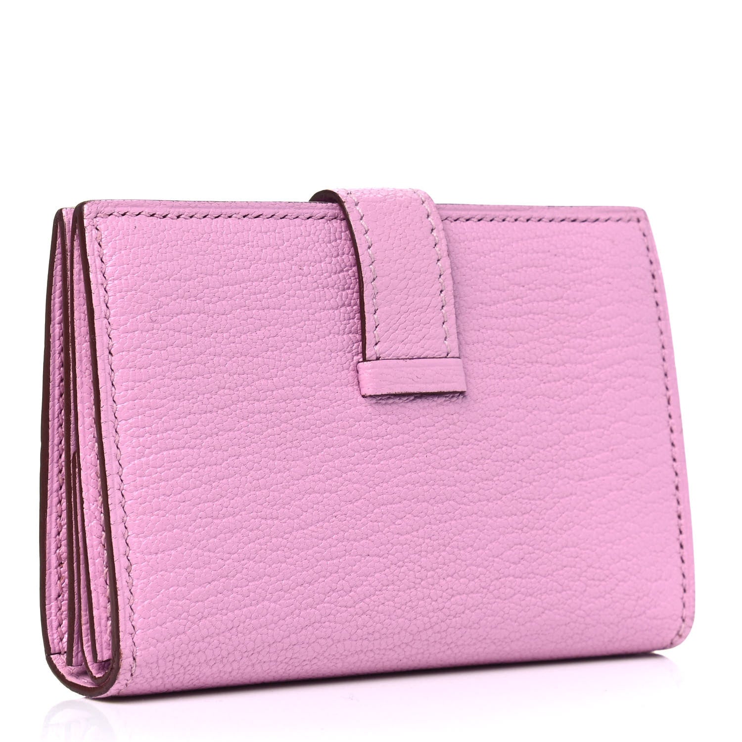 Hermes Chevre Mysore Mini Bearn Wallet Mauve Sylvestre 3 of 14