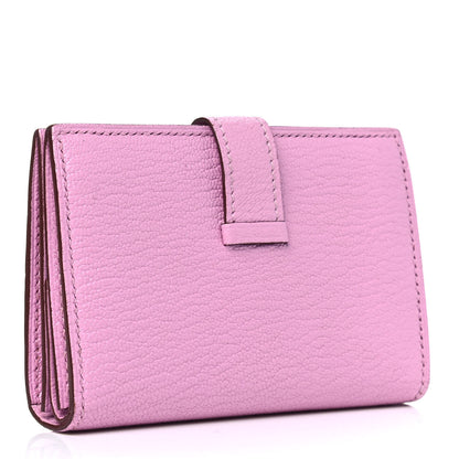 Hermes Chevre Mysore Mini Bearn Wallet Mauve Sylvestre 3 of 14