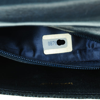 Chanel Lizard Mini Flap Shoulder Bag Navy 8 of 8