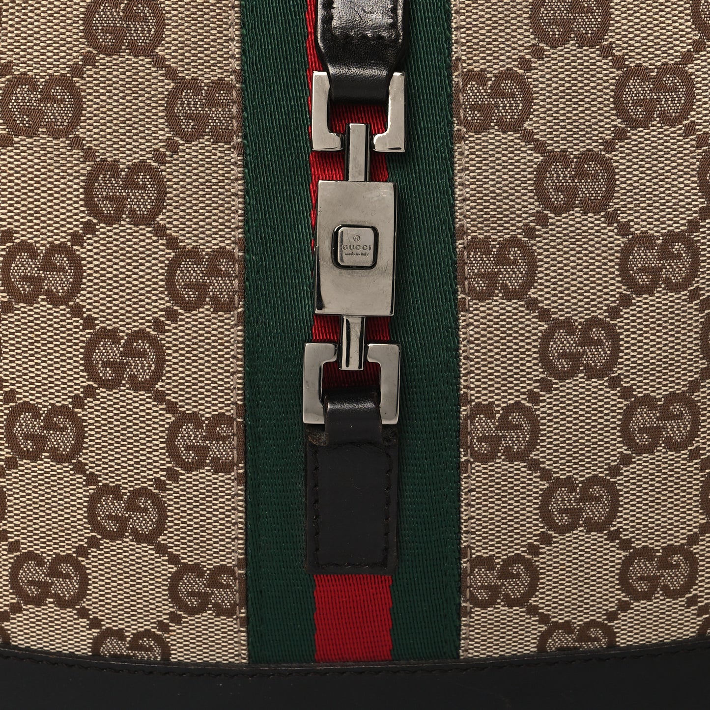 Monogram Web Small Jackie O Hobo Dark Brown