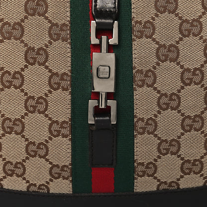 Gucci Monogram Web Small Jackie O Hobo Dark Brown 8 of 11