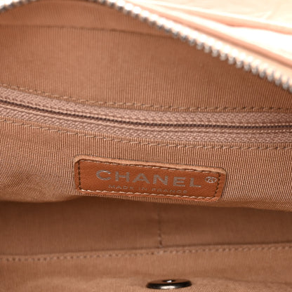 Chanel Crumpled Calfskin Quilted Medium Casual Rock Flap Beige 6 of 11
