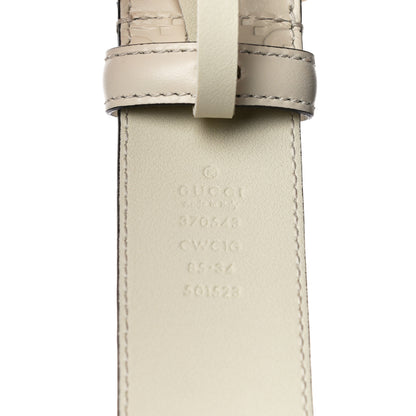Gucci Guccissima Interlocking G 37mm Belt 85 34 Mystic White 4 of 7