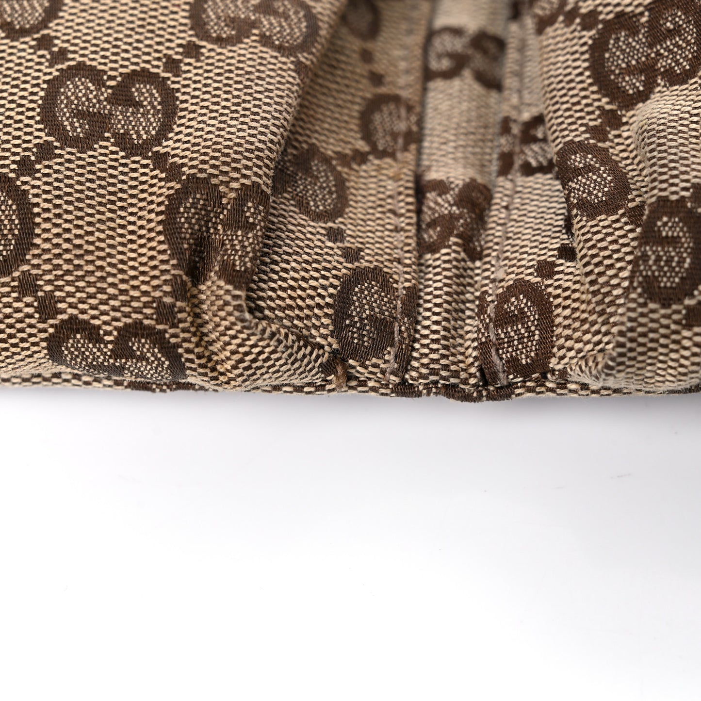 GG Monogram Web Double Pocket Belt Bag Dark Brown