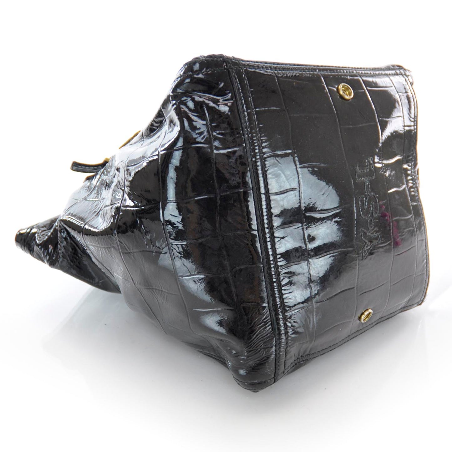 Patent Croc Downtown Tote Black