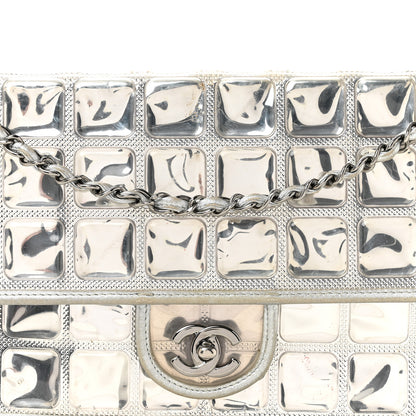 Chanel Vinyl Large Ice Cube Flap Silver 8 of 16