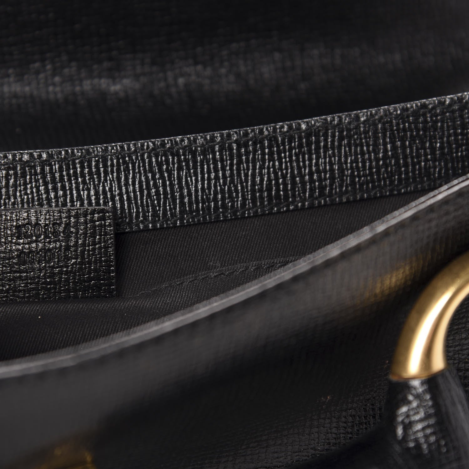 Gucci Textured Calfskin Horsebit Clutch Black 9 of 10
