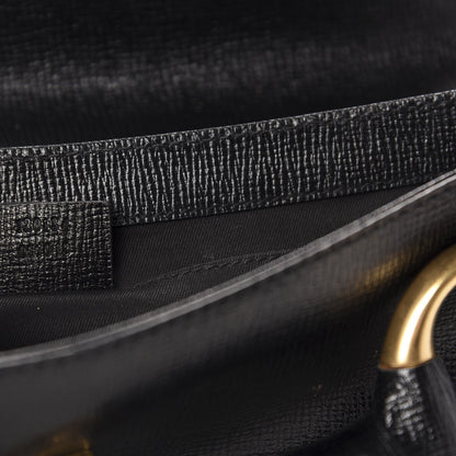 Gucci Textured Calfskin Horsebit Clutch Black 9 of 10