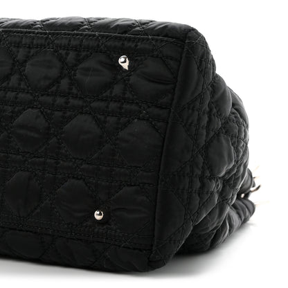 Christian Dior Satin Cannage Charming Lock Flap Shoulder Bag Black 10 of 10