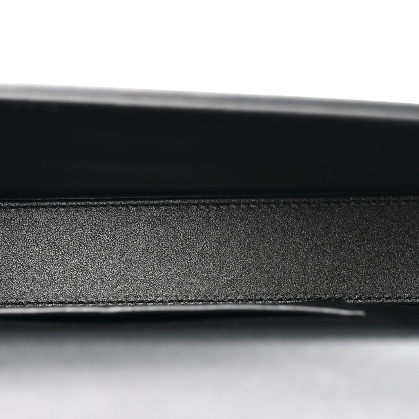 Shiny Calfskin Triomphe Chain Box Bag Black