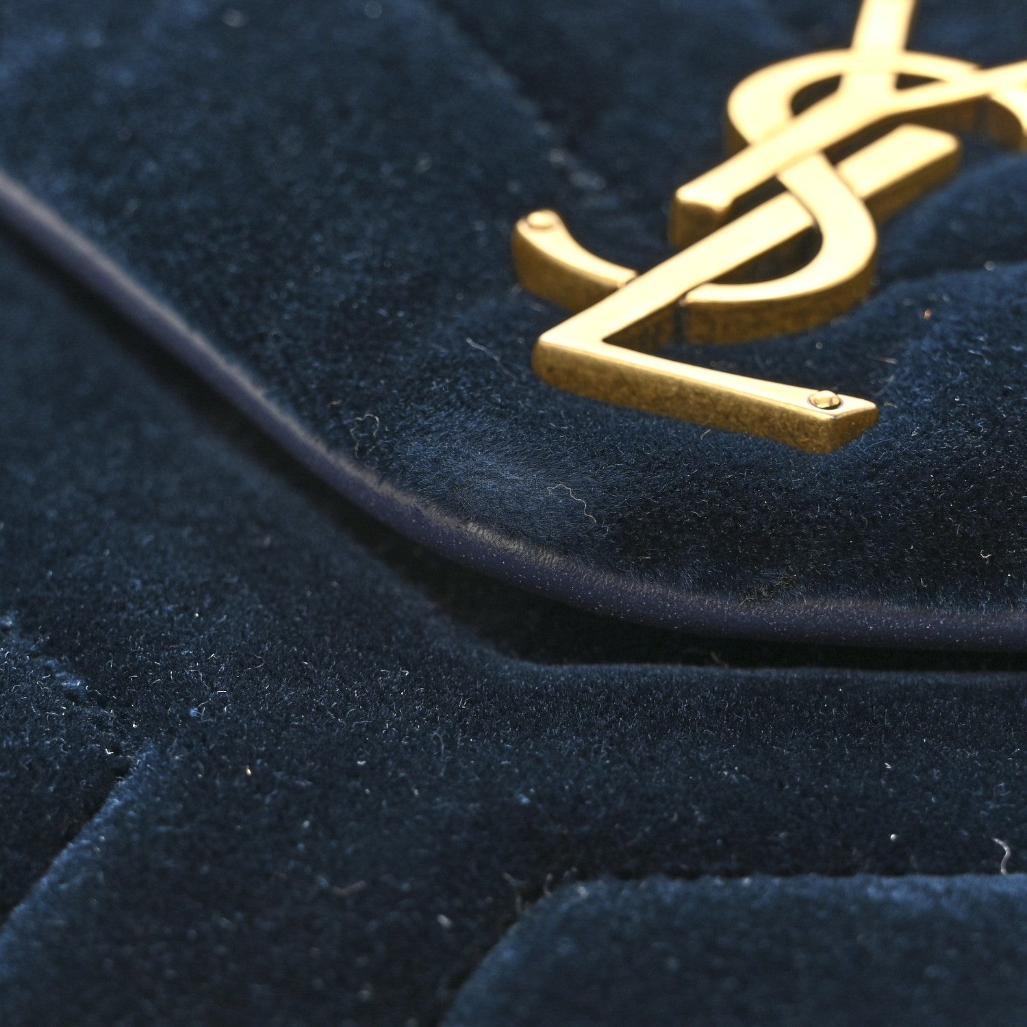 Saint Laurent Velvet Y Quilted Monogram Small Loulou Chain Satchel Medium Blue 13 of 15