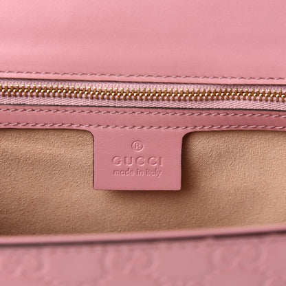 Gucci Guccissima Signature Medium Padlock Shoulder Bag Rose Baby Candy 8 of 10