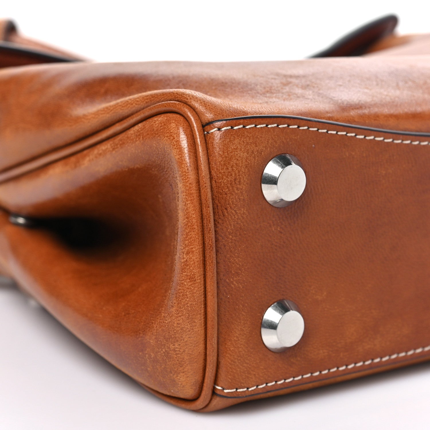 Balenciaga Vegetable Tanned Lambskin Mini Rodeo Top Handle Handbag Tan Cowboy 9 of 10