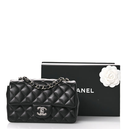 Chanel Lambskin Quilted Mini Rectangular Flap Black 11 of 11