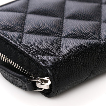 Chanel Caviar Quilted Medium Zip Around Wallet Black 11 of 15