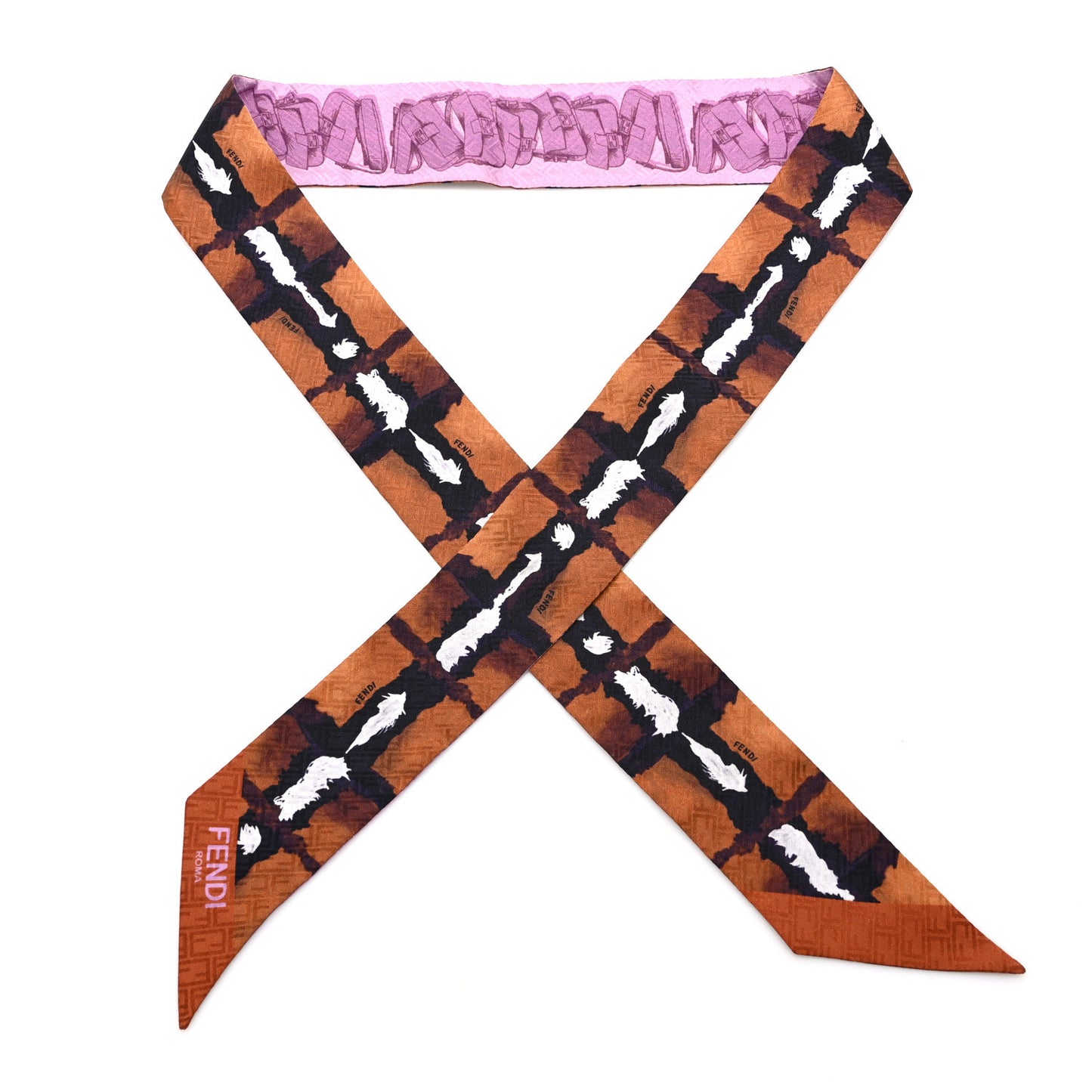 Silk Printed Wrappy Bandeau Mauve Multicolor