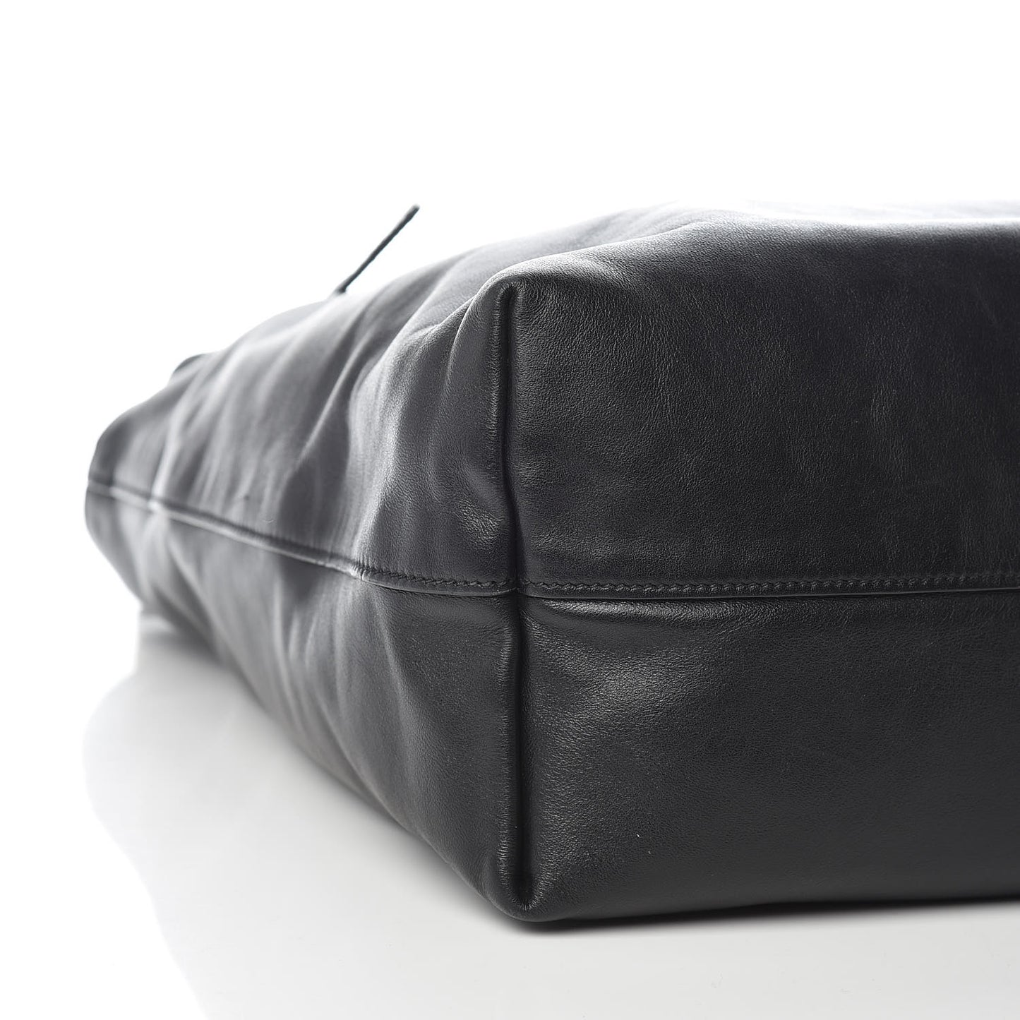 Soft Calf Shopping Tote Black