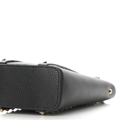 Valentino Garavani Pebbled Calfskin Rockstud North-South Crossbody Bag Black 9 of 9