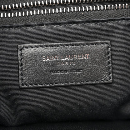 Saint Laurent Crinkled Calfskin Matelasse Monogram Medium Niki Chain Satchel Black 6 of 10